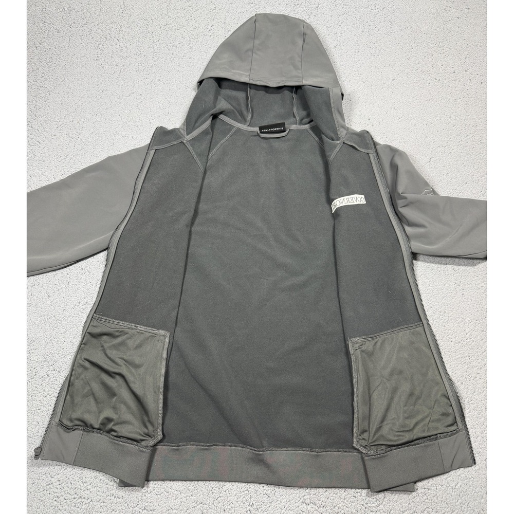 BYLT Jacket Mens Large Gray Hooded Full Zip Softshell Governor's 25 Logo - Picture 5 of 9
